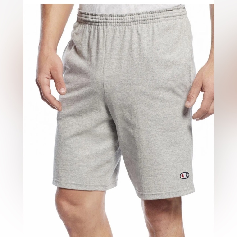 NEW Men's Big & Tall Champion Oxford Grey Solid Lounge Shorts Size 6XL - Picture 1 of 5